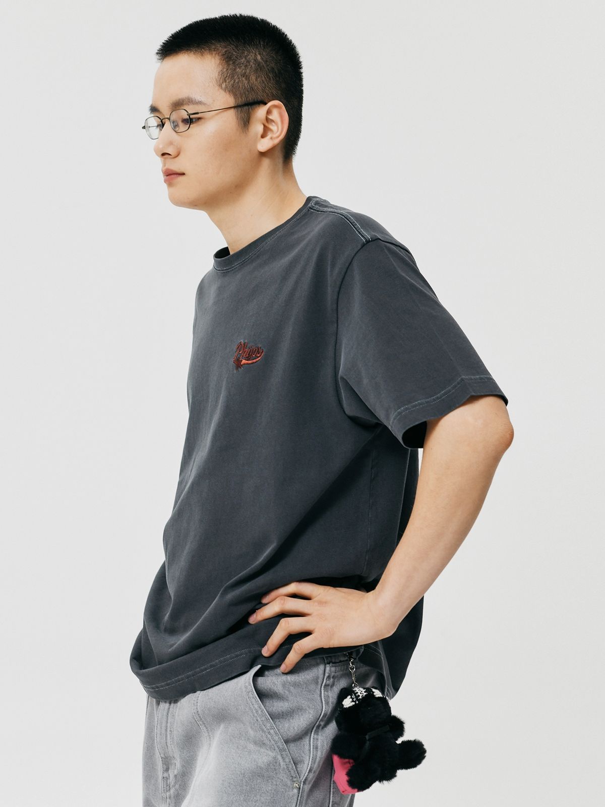 피지컬 디파트먼트(PHYSICAL DEPARTMENT) 스몰 스타테일 반팔티셔츠 피그먼트 핑크