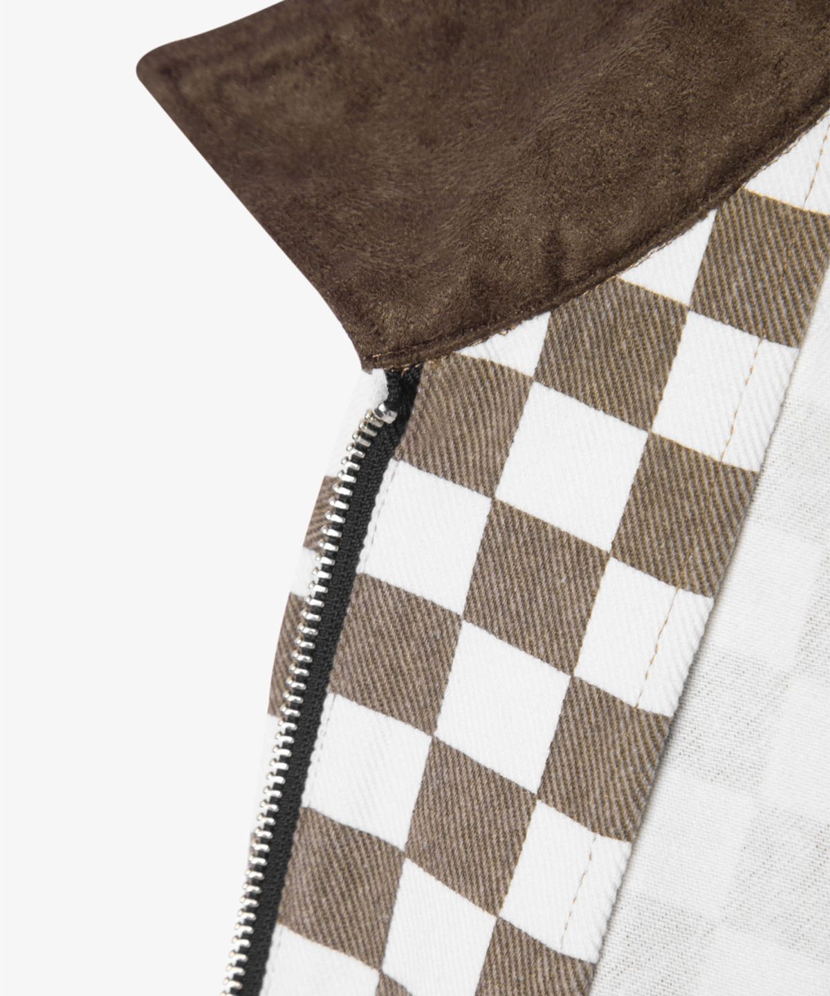 벌스데이수트(BIRTHDAYSUIT) CHECKER BOARD CLUB JACKET (BROWN)