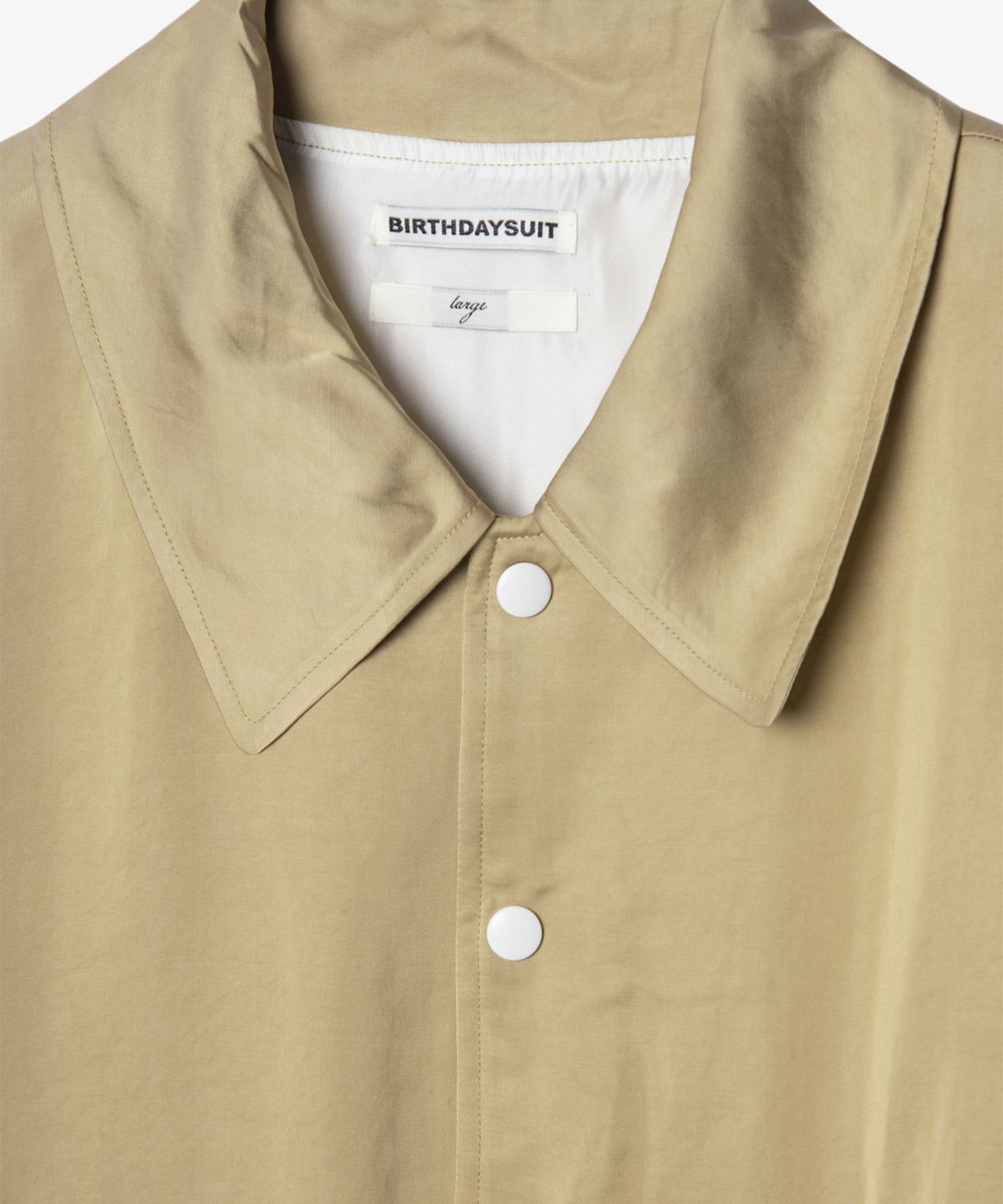 벌스데이수트(BIRTHDAYSUIT) SATIN STADIUM JACKET (BEIGE)