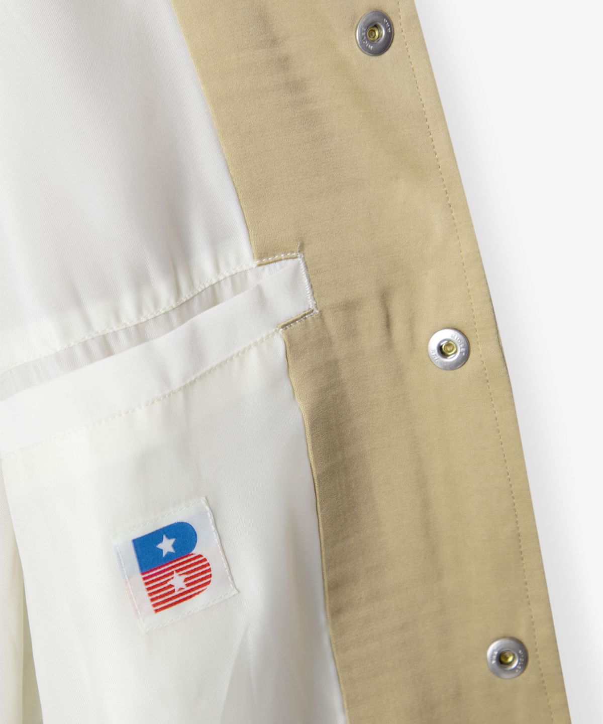 벌스데이수트(BIRTHDAYSUIT) SATIN STADIUM JACKET (BEIGE)