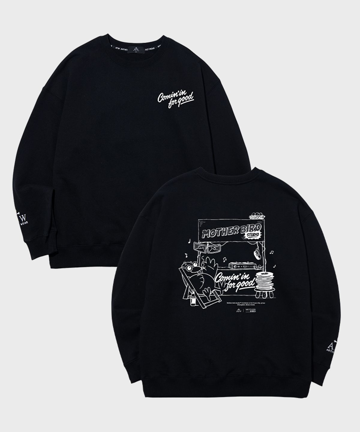 아티스트웨어(ARTISTWEAR) [ATW X 마더버드] 커밍인포굿 맨투맨