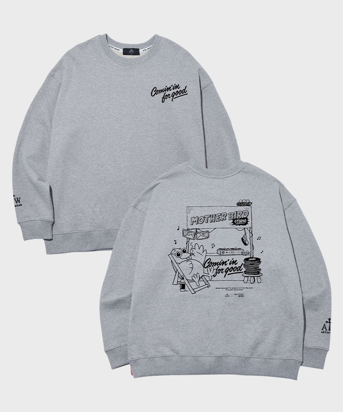 아티스트웨어(ARTISTWEAR) [ATW X 마더버드] 커밍인포굿 맨투맨