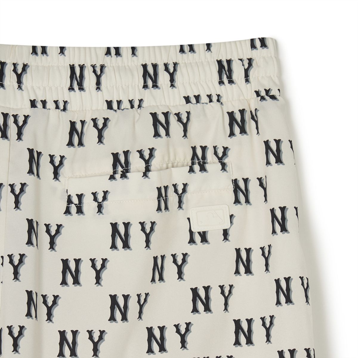 엠엘비(MLB) 클래식 모노그램 프린트 5부 우븐 반바지 NY (Cream)