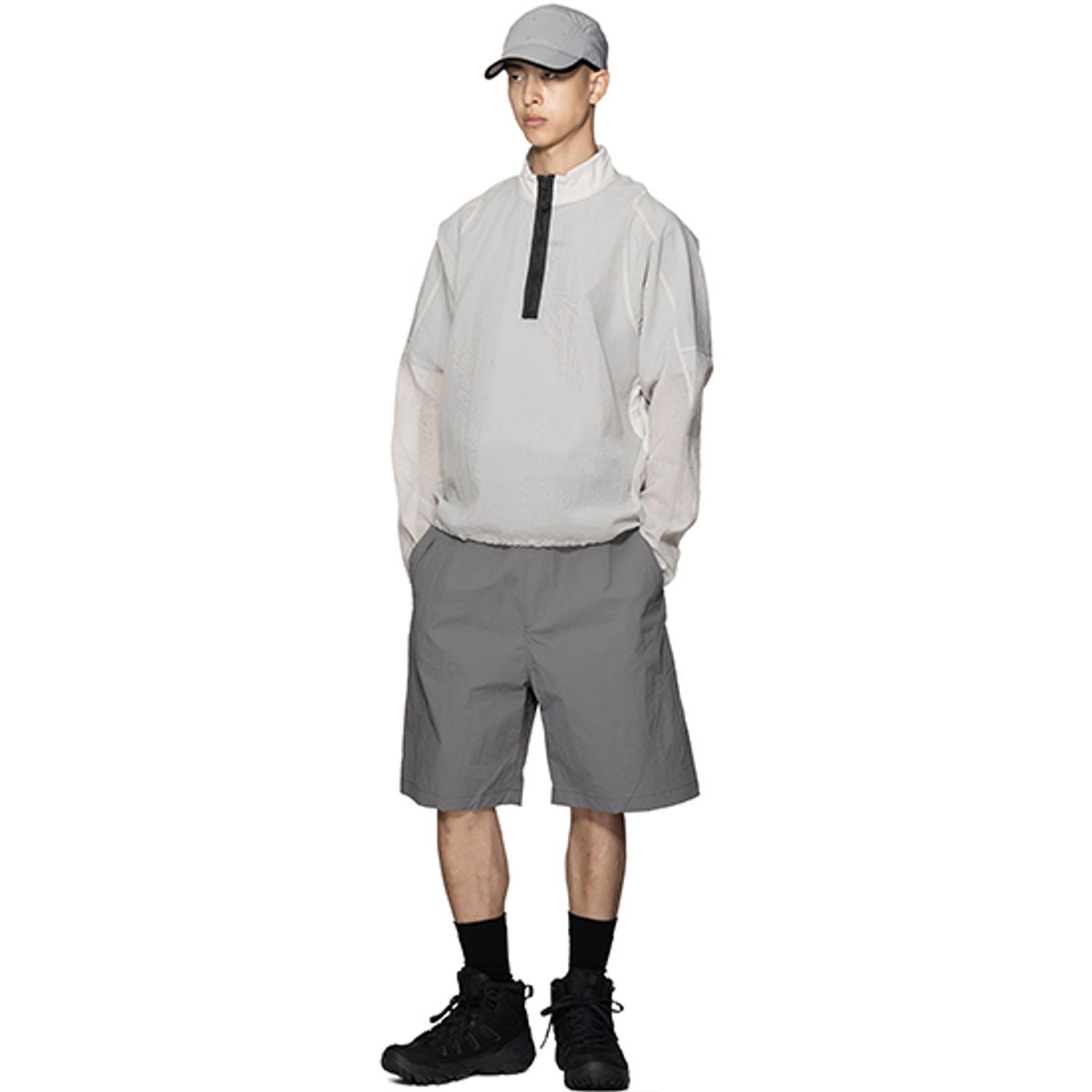 프리커(FREKER) MICRO RIP STOP HALF ZIP_FKTBS24322GYL - 사이즈 & 후기 | 무신사