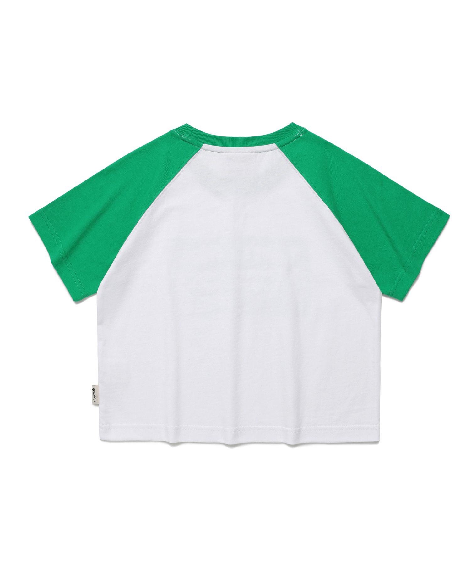 MUSINSA | TIMCOMIX [CROP] SIEMPRE ANIMAL RAGLAN SS GREEN