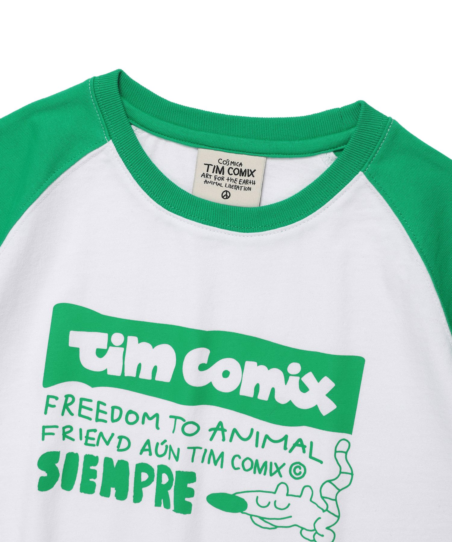★TIMCOMIX★ Siempre Animal Raglan Long Sleeve Green MUSINSA | TIMCOMIX Siempre Animal Raglan Long Sleeve_Green