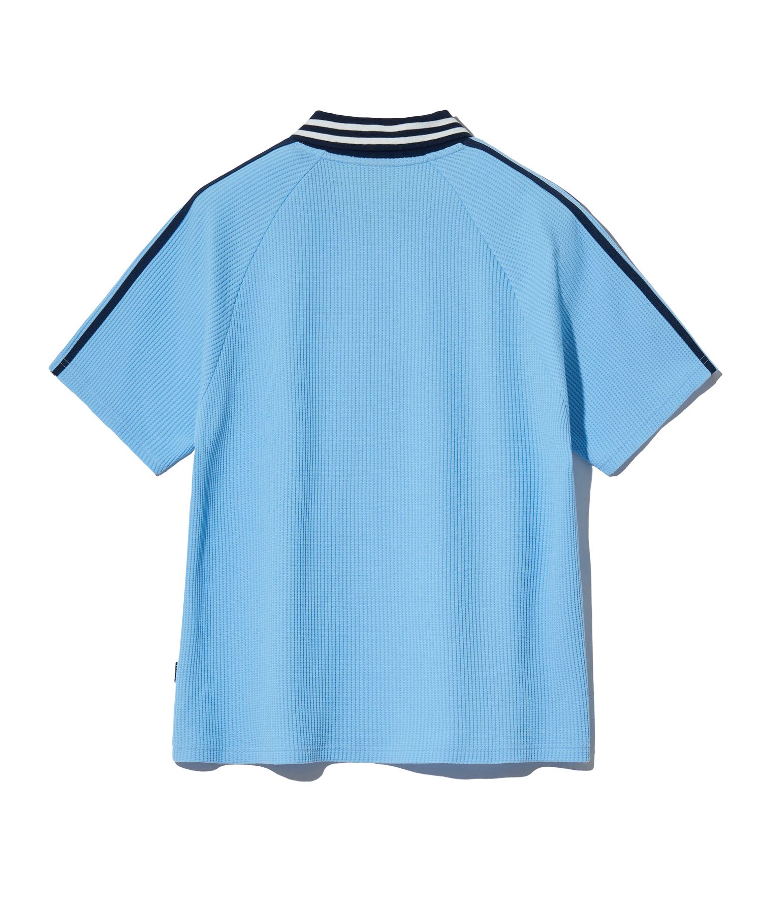 ☆YALE☆ SPORTY WAFFLE COLLAR TSHIRT LIGHT BLUE YEM1SS305ALB MUSINSA | YALE Sporty waffle collar t-shirt light blue
