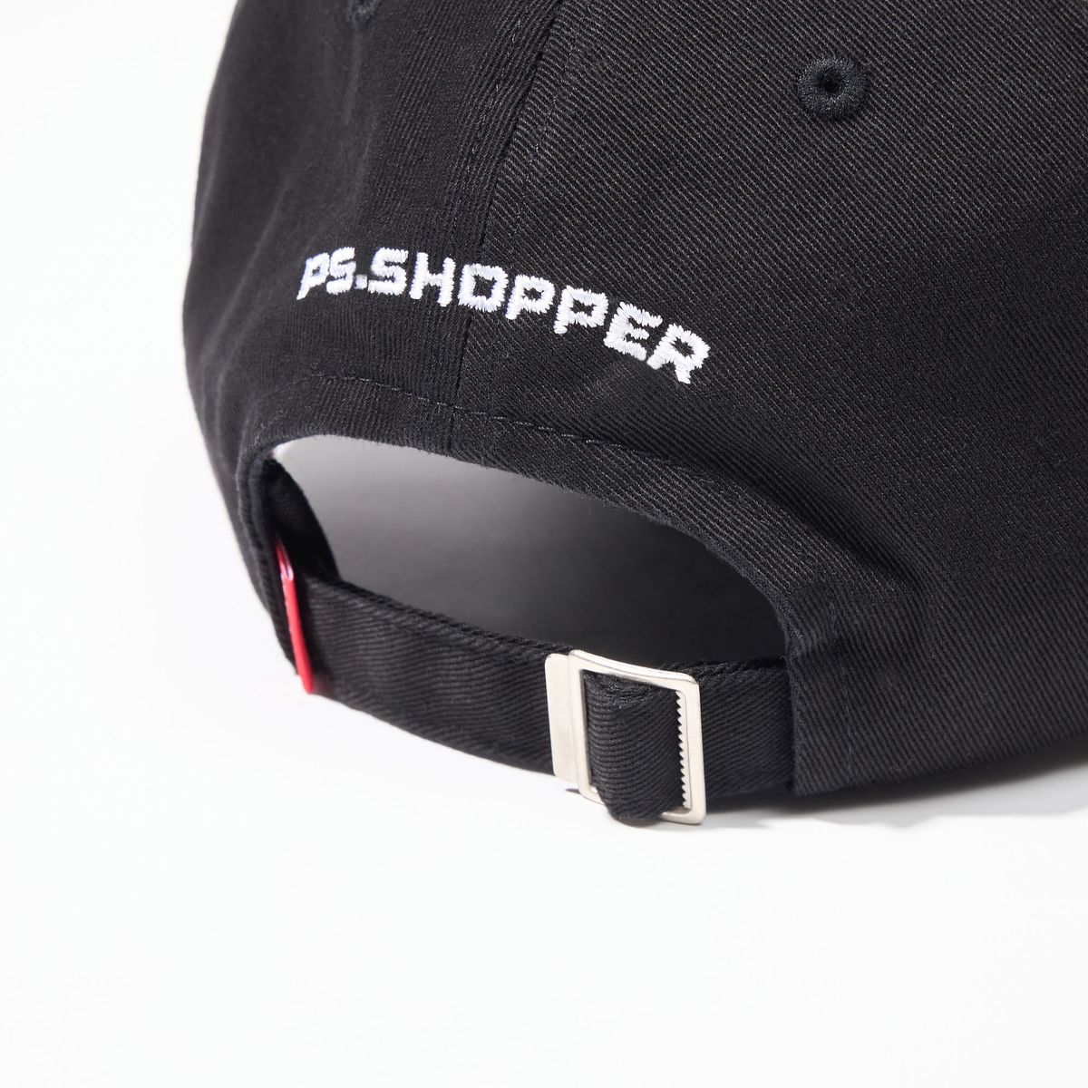 피에스쇼퍼(PSSHOPPER) 베이직 로고 워싱 볼캡 [블랙]