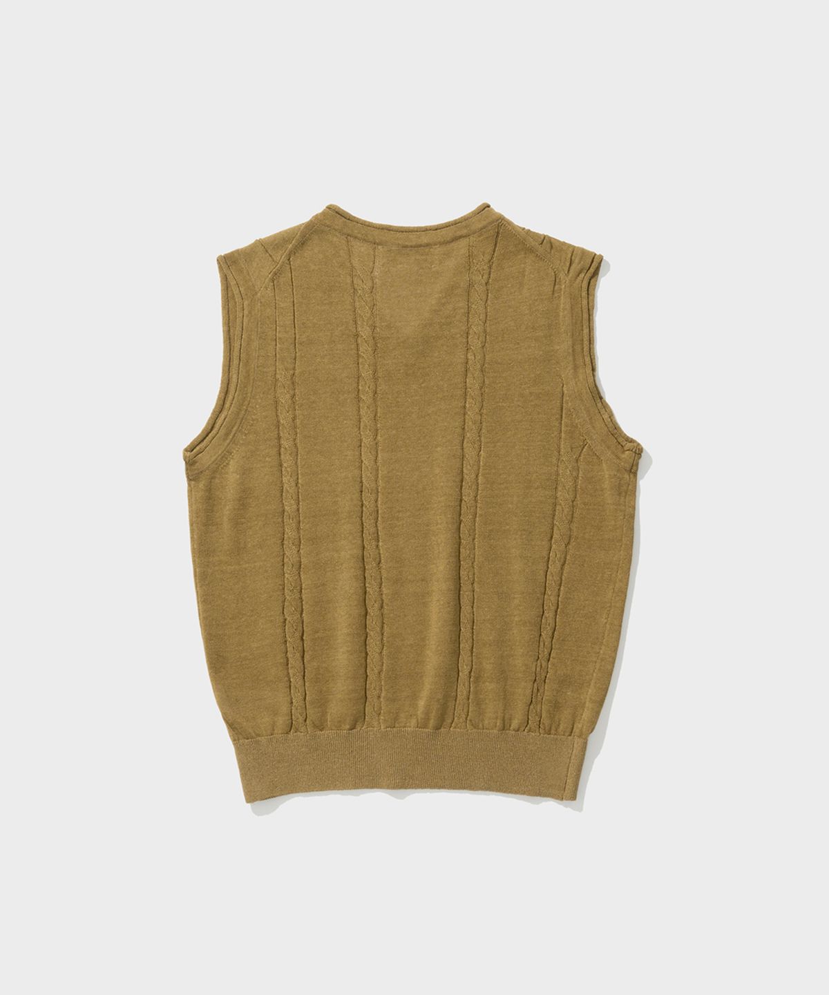 셔터(SHIRTER) [WOMEN] CABLE LINEN KNIT VEST (BEIGE)
