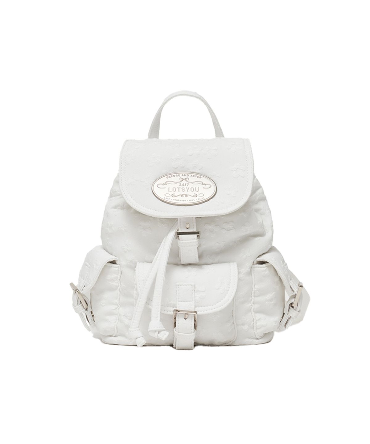 라츠유(LOTSYOU) Nostalgia chubby Backpack White