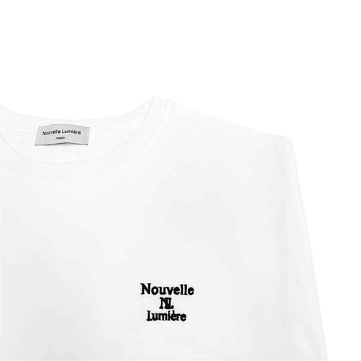 누벨르미에르(NOUVELLE LUMIERE) 클래식 화이트 반팔 티셔츠