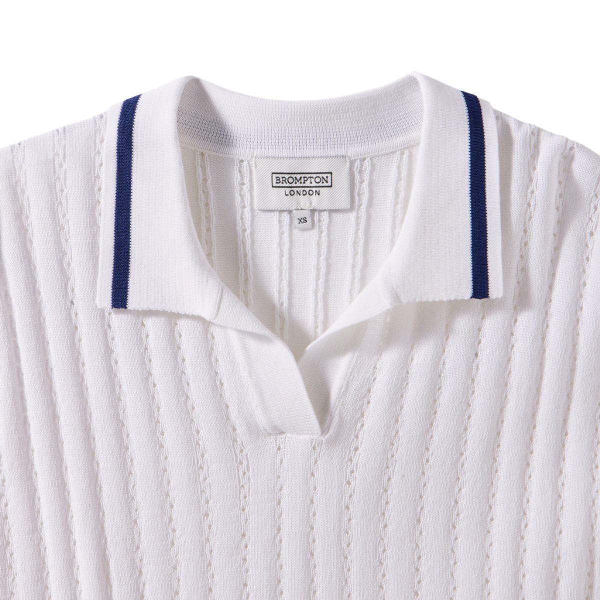 브롬톤 런던(BROMPTON LONDON) W HALF SLEEVE KNIT - WHITE (P242WKT651)