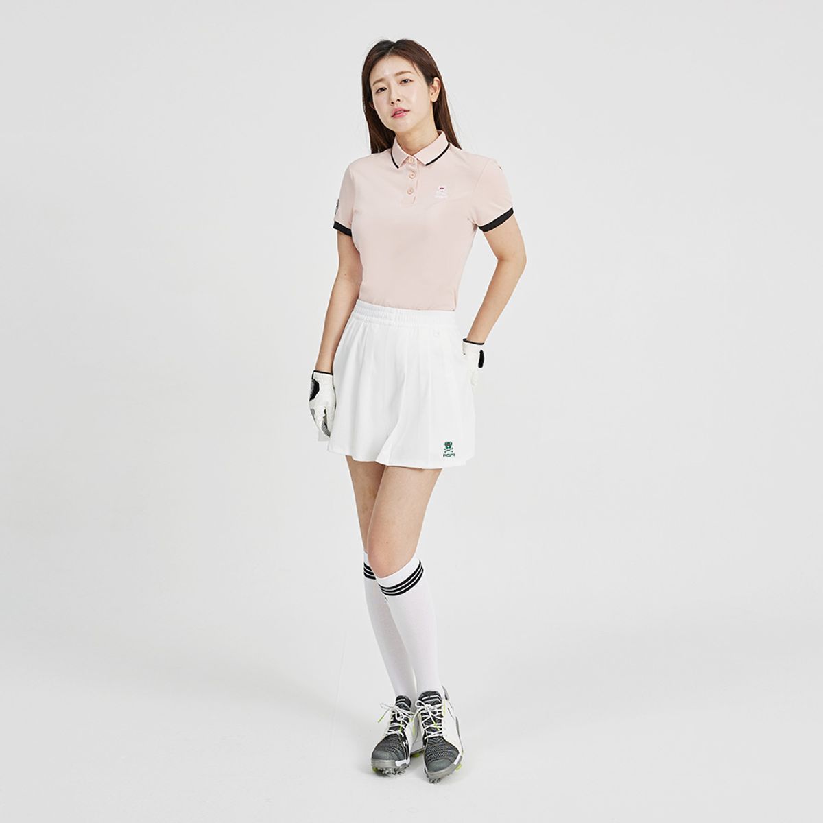 피지알(PGR) 여성 허리밴딩 주름치마바지 GS-166