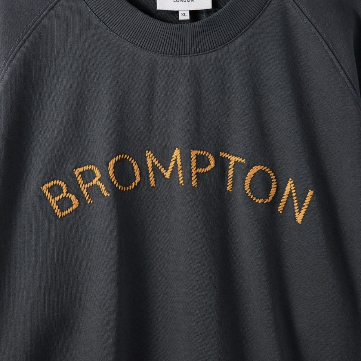 브롬톤 런던(BROMPTON LONDON) ROPE EMBRO TERRY HALF SLEEVE T-SHIRT - C/GREY (P242UTS420)