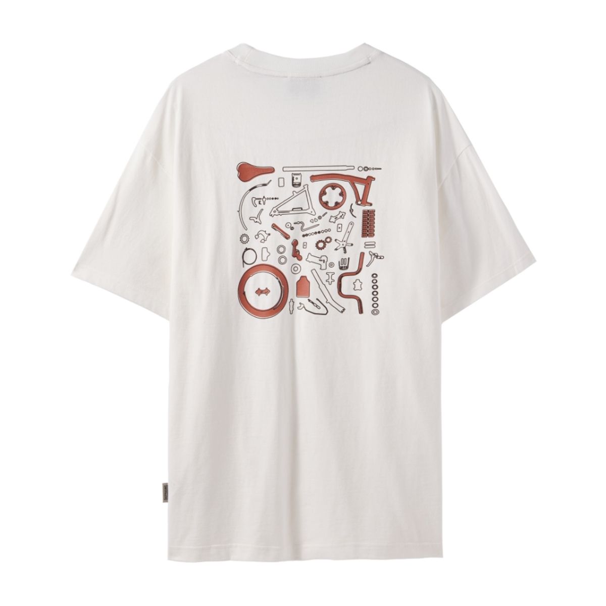 브롬톤 런던(BROMPTON LONDON) BROMPTON PARTS GRAPHIC T-SHIRT - WHITE (P242UTS416)