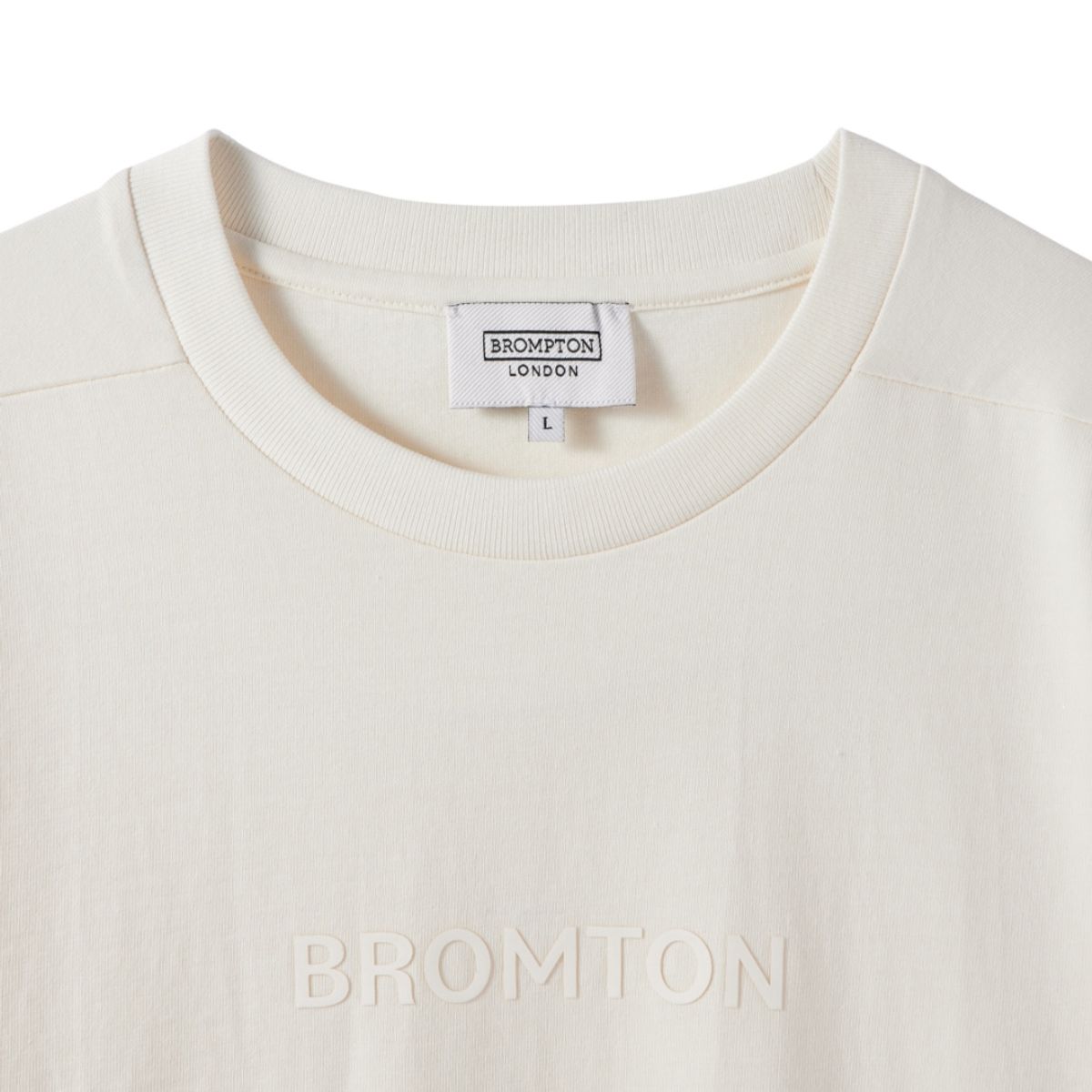 브롬톤 런던(BROMPTON LONDON) 1975 BROMPTON LOGO T-SHIRT - IVORY (P242UTS411)