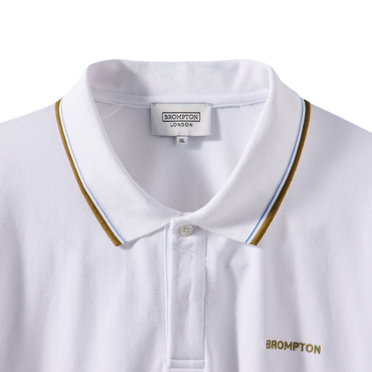 브롬톤 런던(BROMPTON LONDON) COLLAR T-SHIRT - WHITE (P242MPL510)