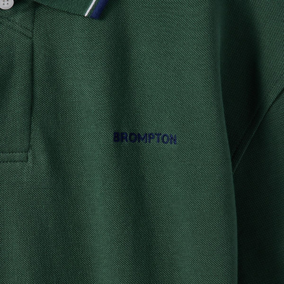 브롬톤 런던(BROMPTON LONDON) COLLAR T-SHIRT - D/GREEN (P242MPL510)