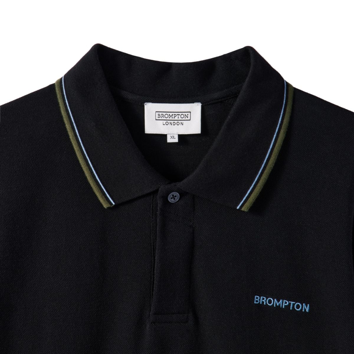 브롬톤 런던(BROMPTON LONDON) COLLAR T-SHIRT - BLACK (P242MPL510)