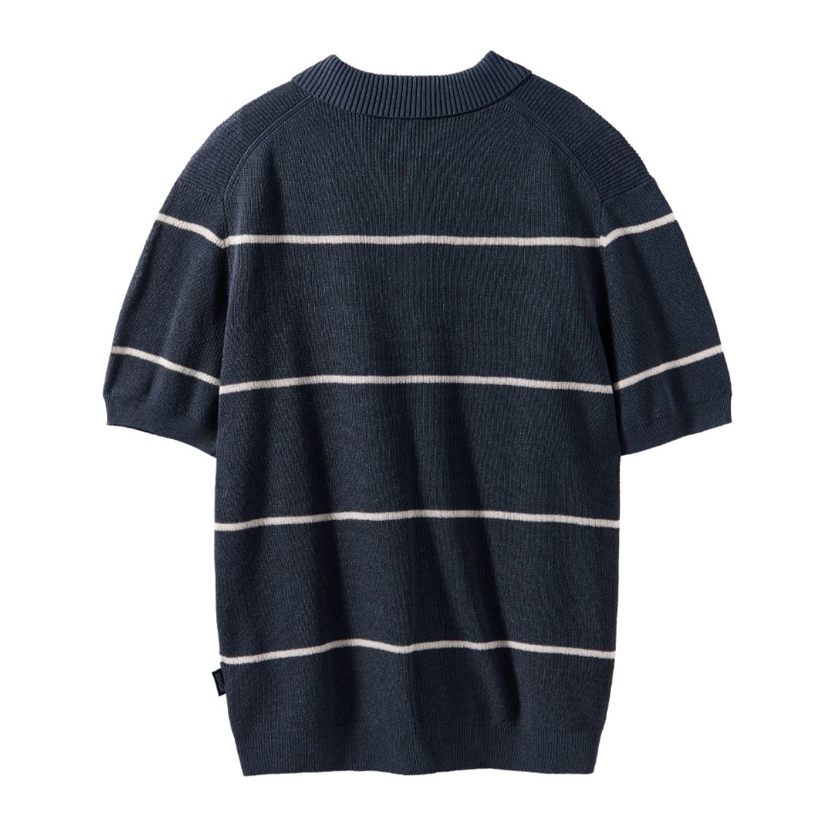브롬톤 런던(BROMPTON LONDON) STRIPED COLLAR HALF SLEEVE KNIT - NAVY (P242MKT514)