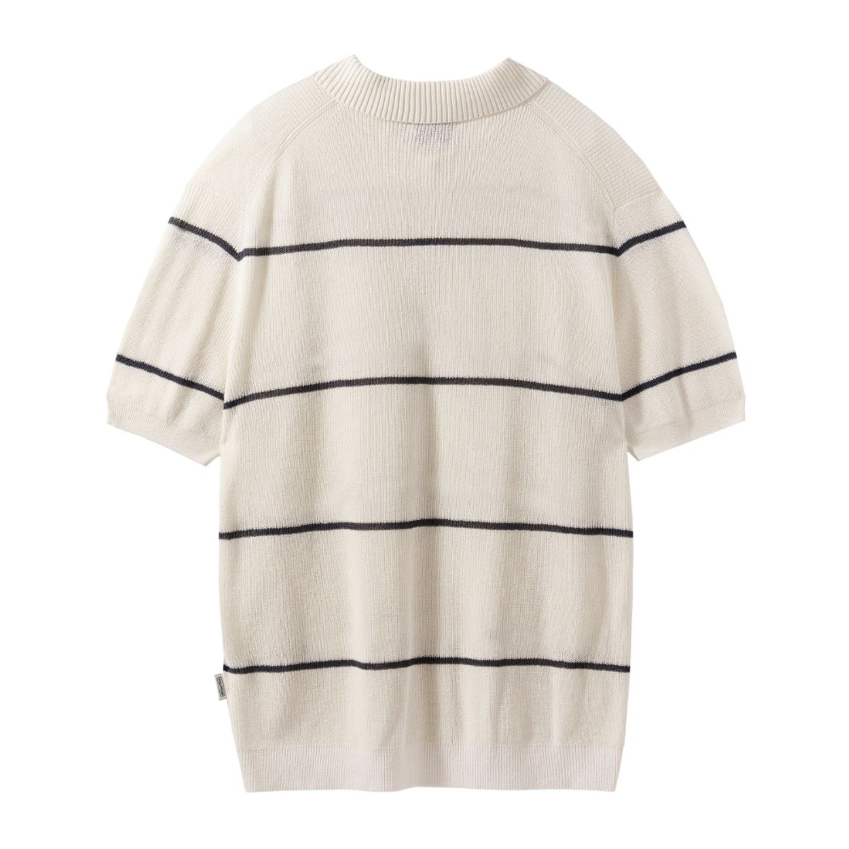 브롬톤 런던(BROMPTON LONDON) STRIPED COLLAR HALF SLEEVE KNIT - IVORY (P242MKT514)