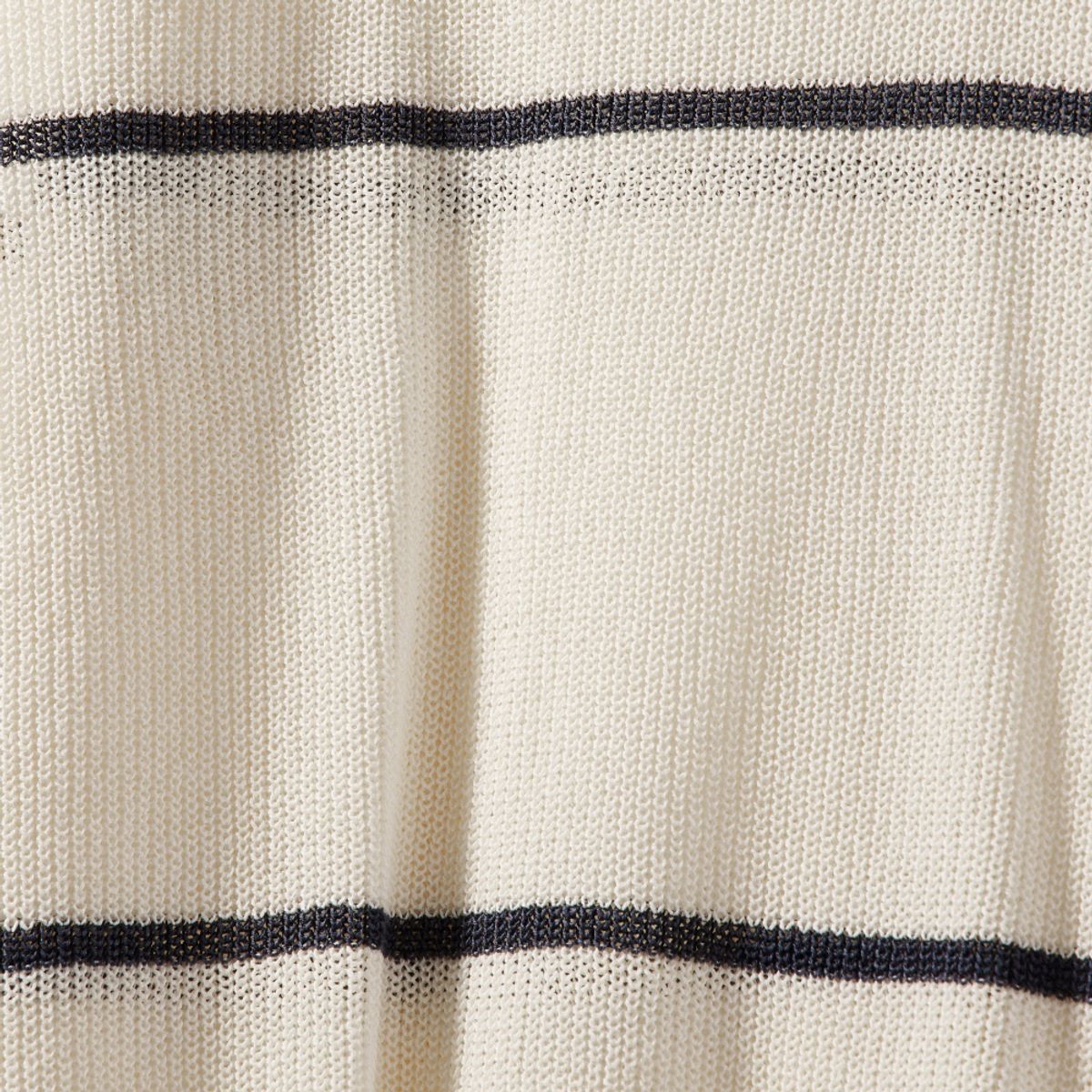 브롬톤 런던(BROMPTON LONDON) STRIPED COLLAR HALF SLEEVE KNIT - IVORY (P242MKT514)