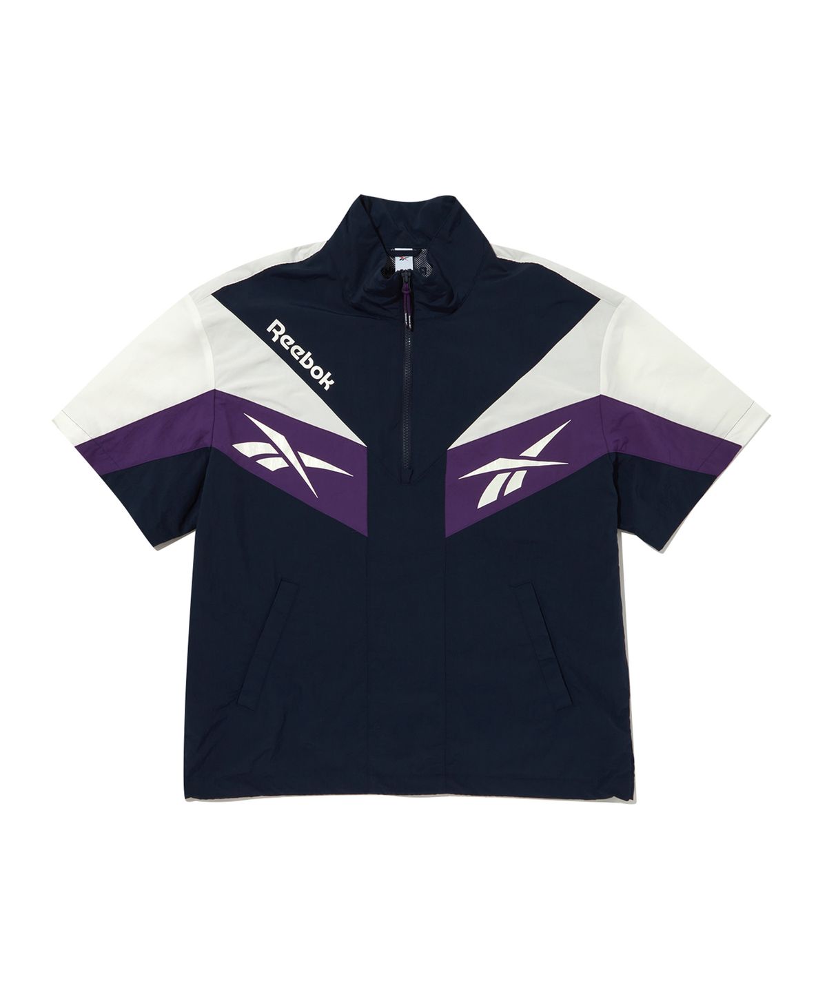 리복(REEBOK) TWIN VECTOR 반팔 아노락 - 네이비