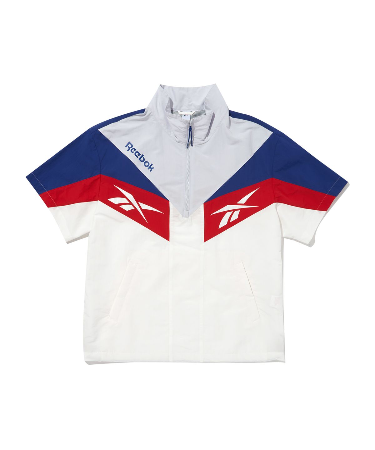 리복(REEBOK) TWIN VECTOR 반팔 아노락 - 오프 화이트
