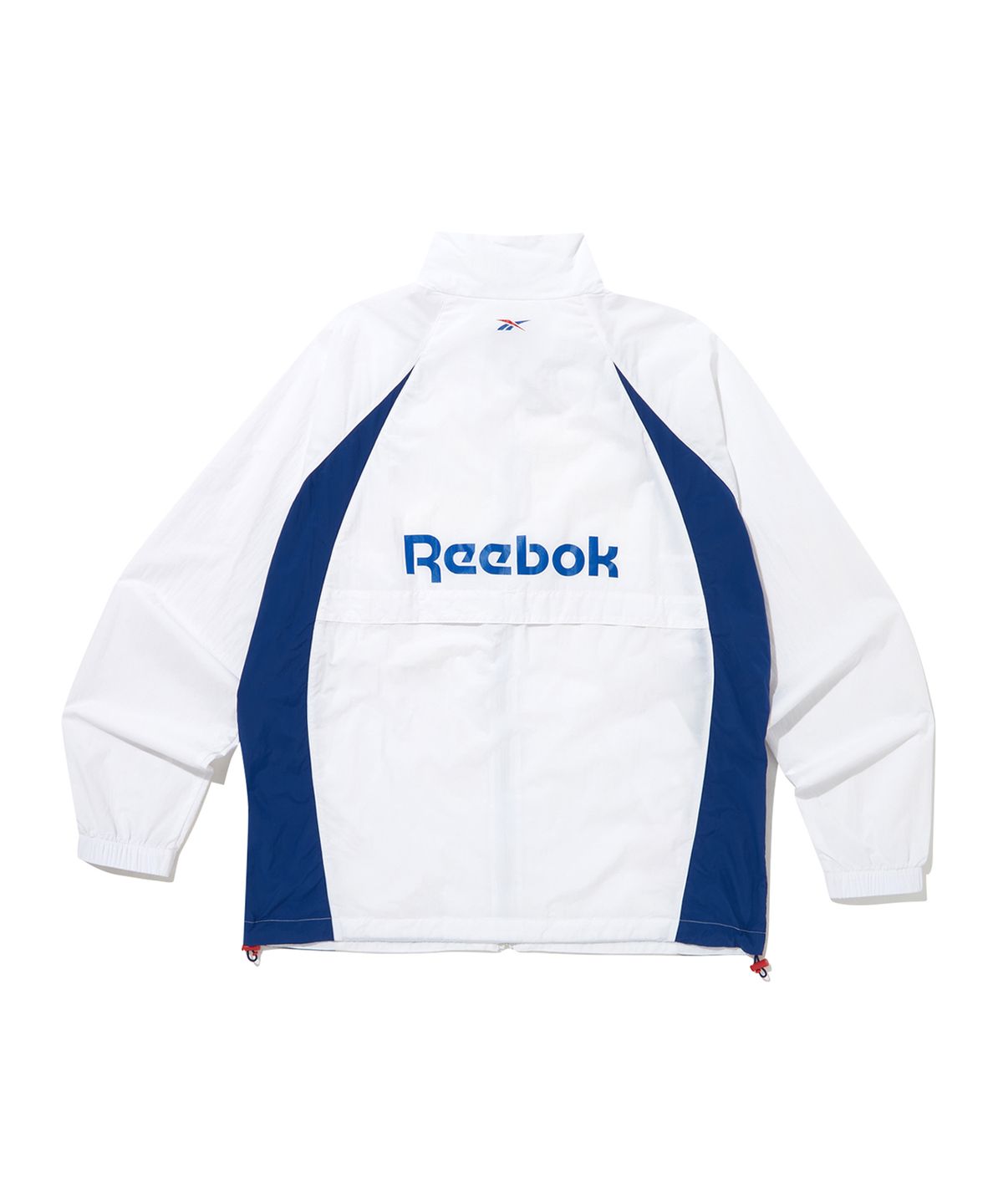 리복(REEBOK) 에센셜 써클 경량 윈드 브레이커 - 화이트:블루
