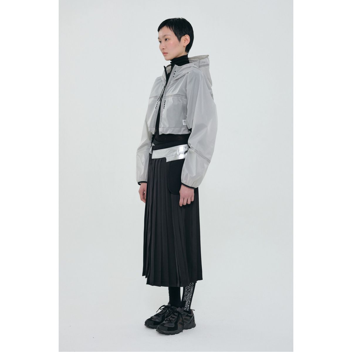 래코드(RECODE) Layered Detail Skirts_RQKAM24558BKX