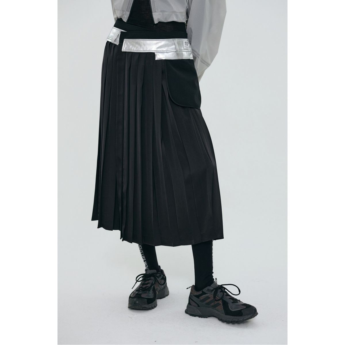 래코드(RECODE) Layered Detail Skirts_RQKAM24558BKX