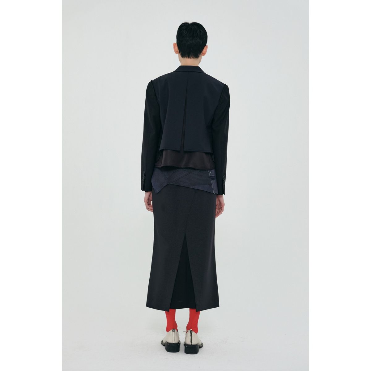 래코드(RECODE) Basic Suit Long Skirt_RQKAS24525BKX