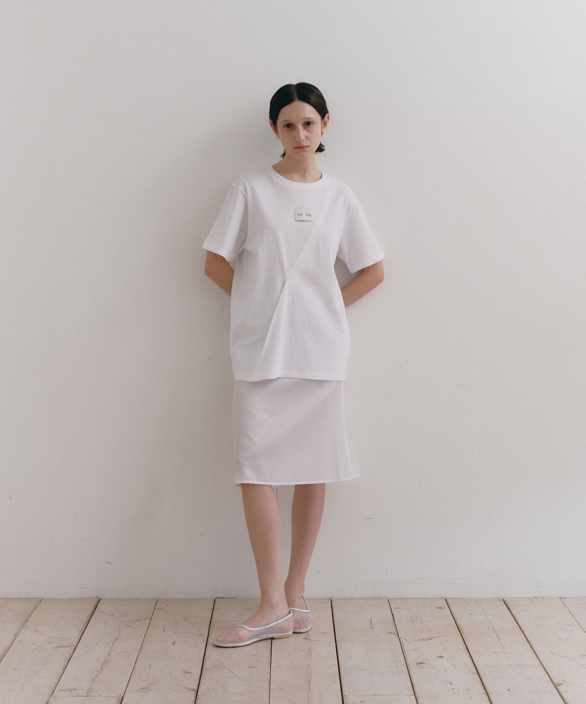 로우타이드(LOW TIDE) LABEL T-SHIRT [WHITE]