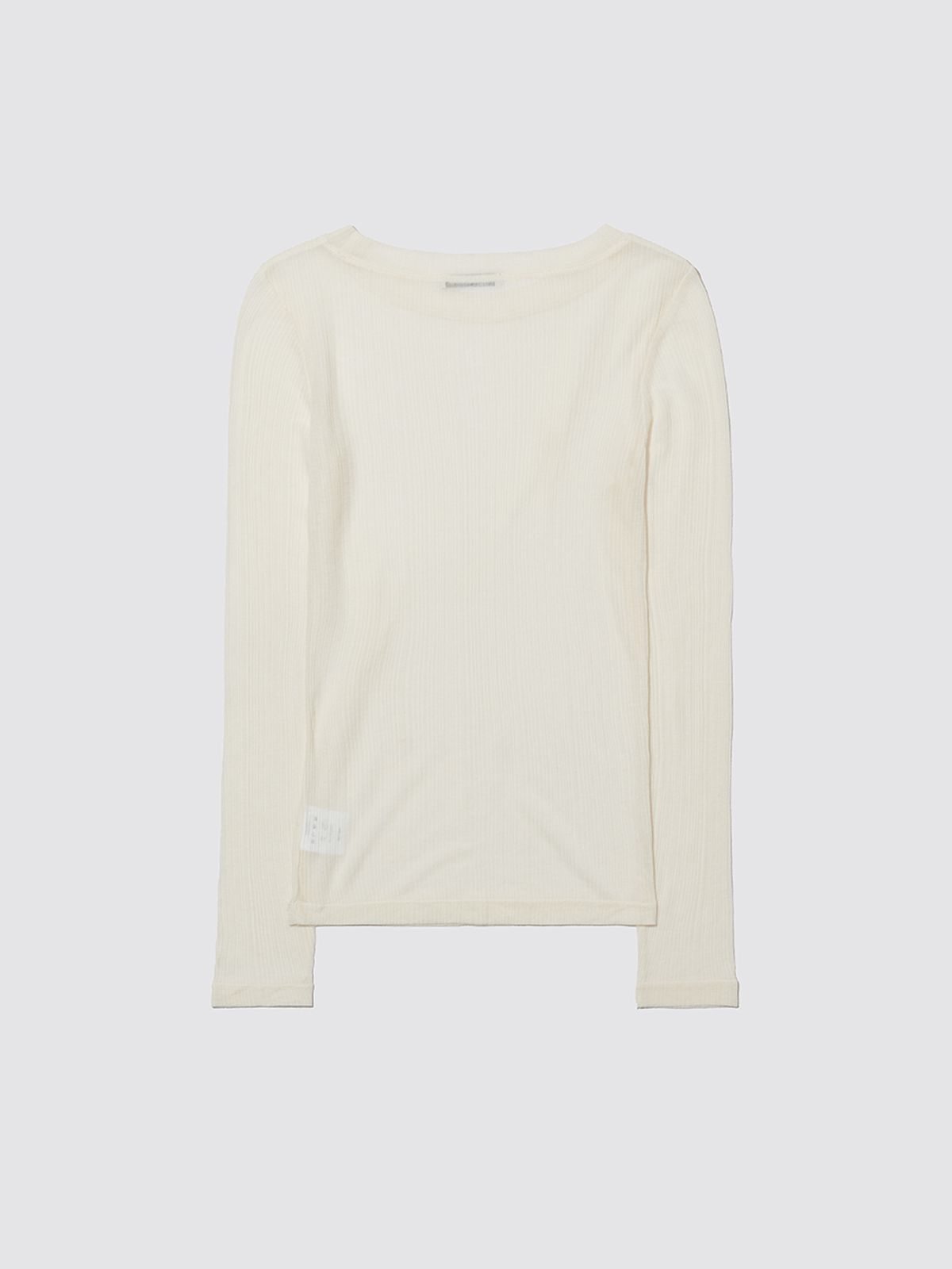 민더리(MEENDERI) PINCHED SEE-THROUGH TOP - IVORY