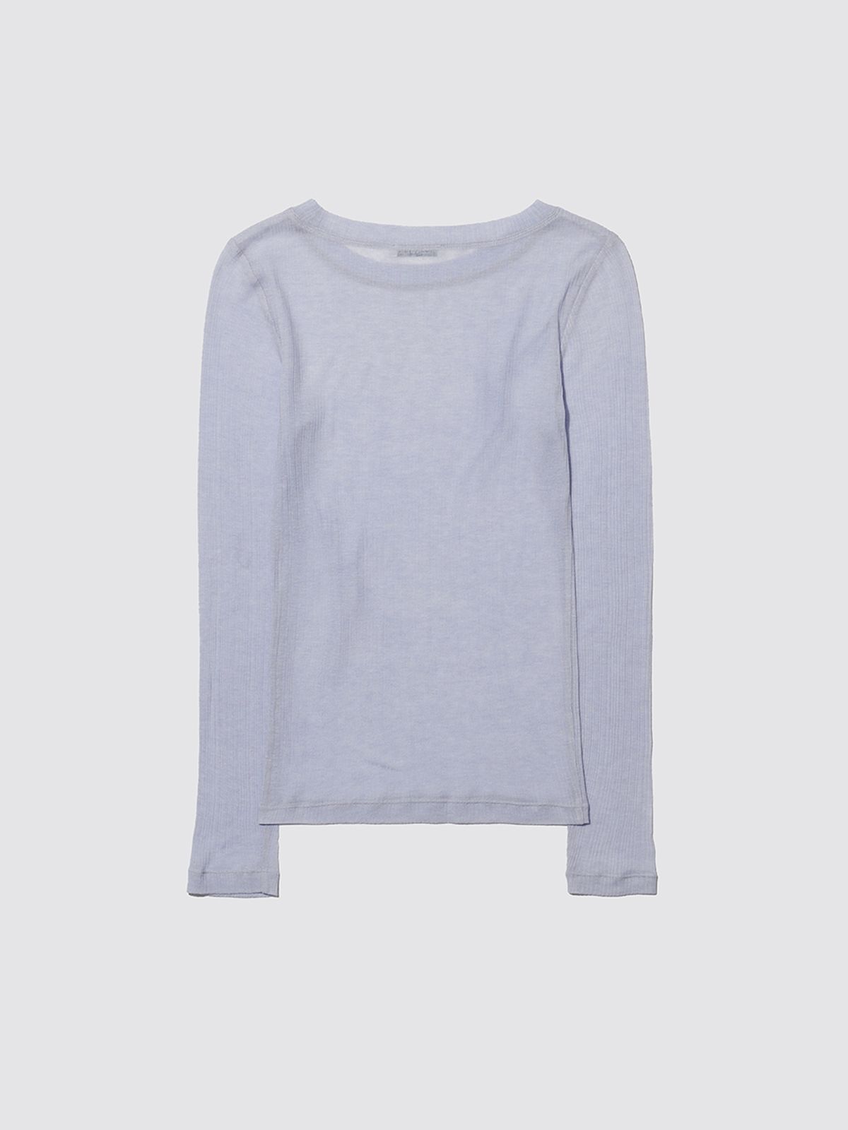 민더리(MEENDERI) PINCHED SEE-THROUGH TOP  - SKY BLUE