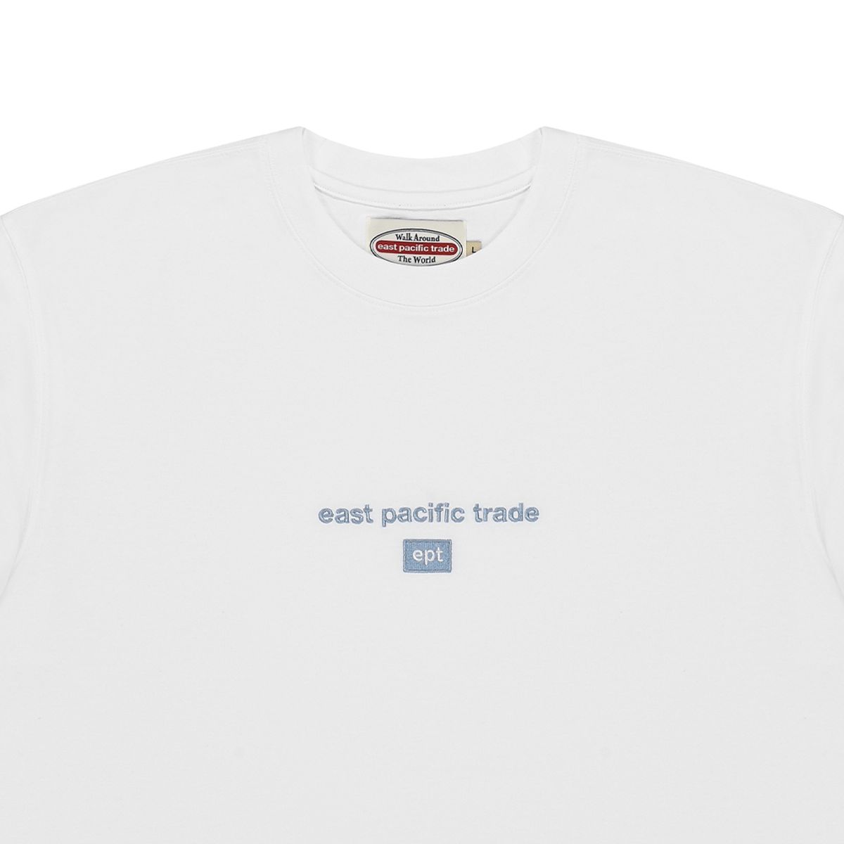 이피티(EPT) EMBROIDERED LOGO T-SHIRT (WHITE/BLUE)