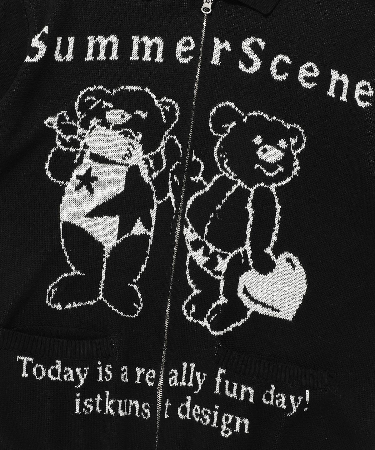 이스트쿤스트(ISTKUNST) FUN DAY HALF KNIT_BLACK(IK2EMMK681A)