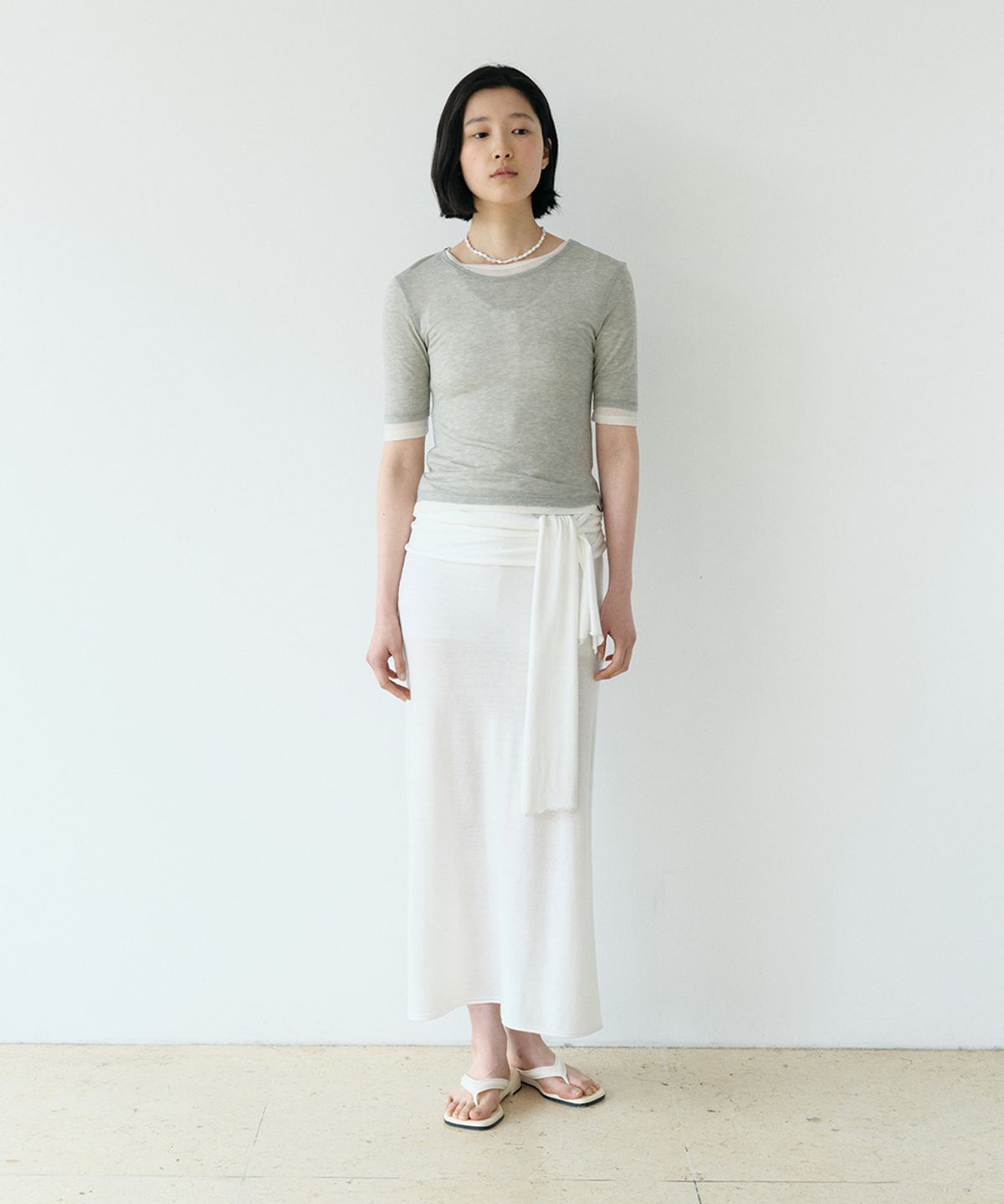 로우타이드(LOW TIDE) LAYERED T-SHIRT [GREY]