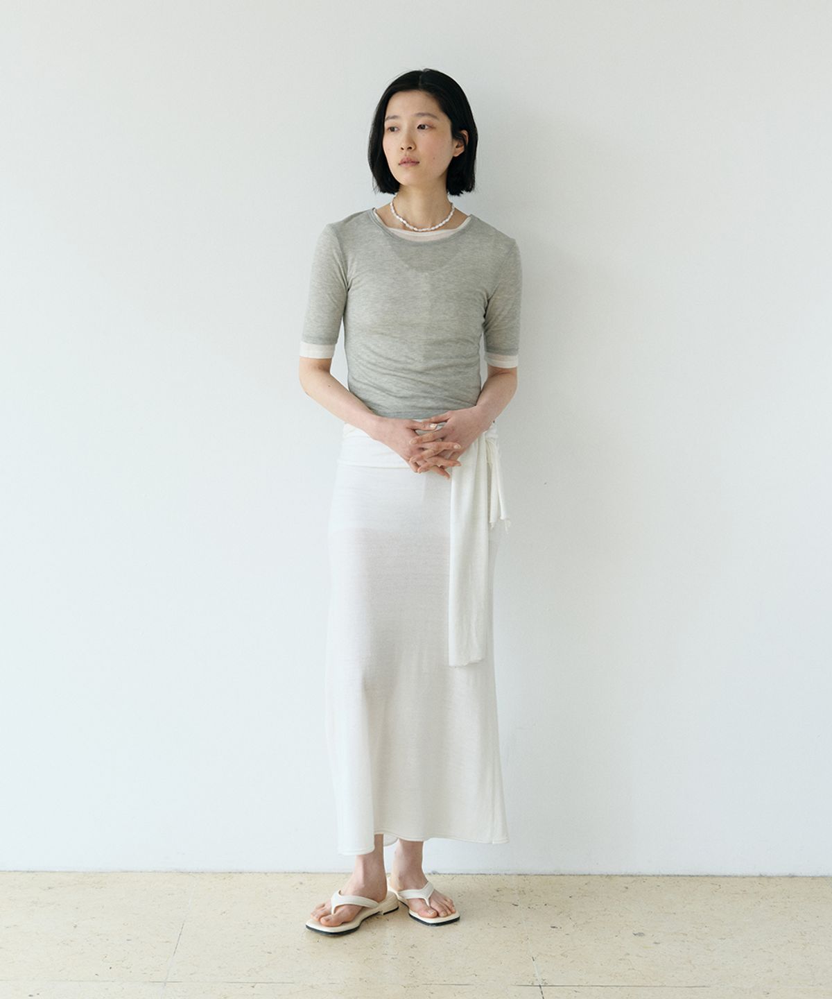 로우타이드(LOW TIDE) LAYERED T-SHIRT [GREY]
