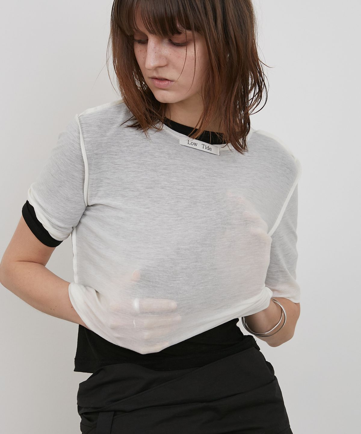 로우타이드(LOW TIDE) LAYERED T-SHIRT [BLACK]
