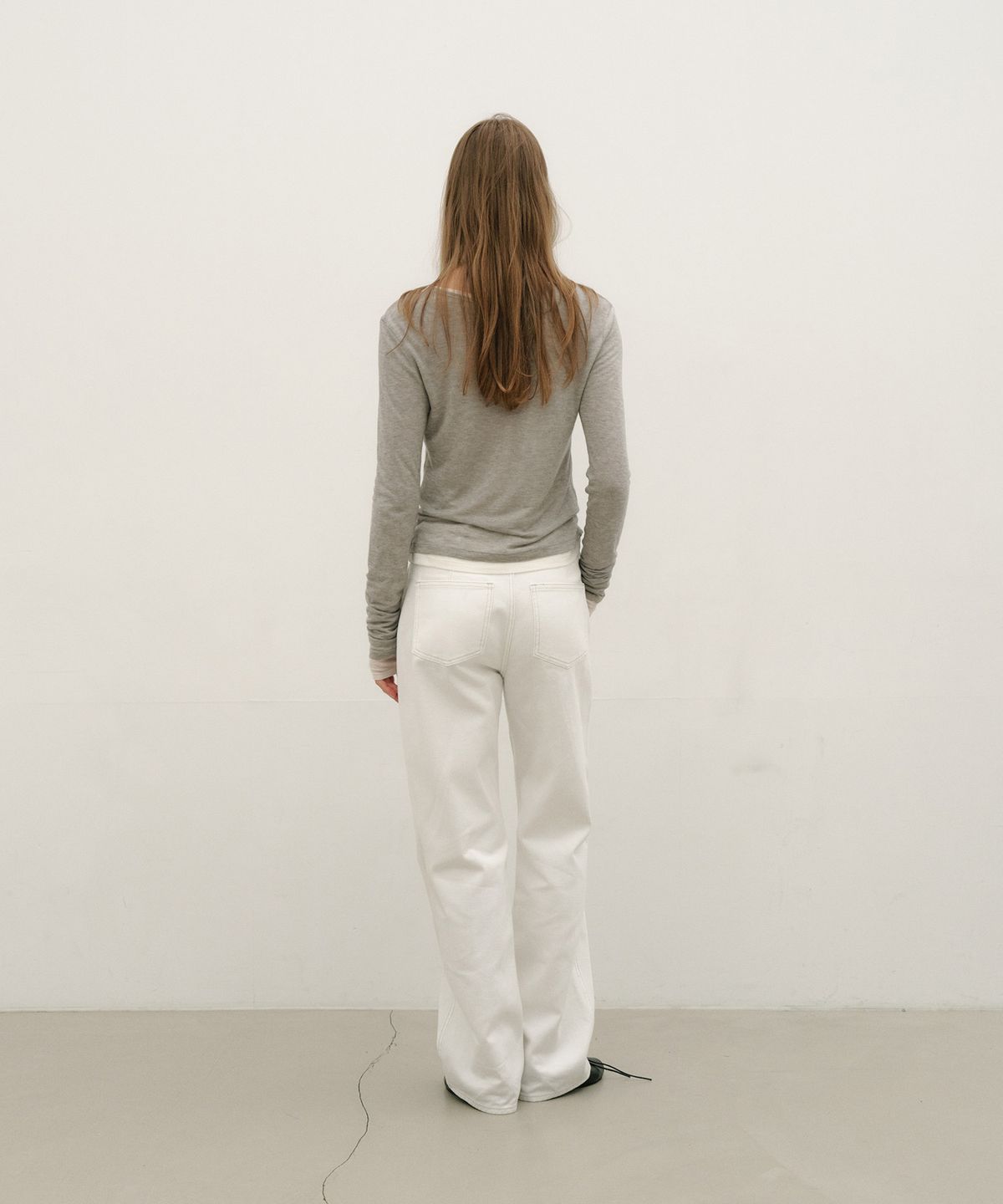 로우타이드(LOW TIDE) LAYERED LONG SLEEVE T-SHIRT [GREY]