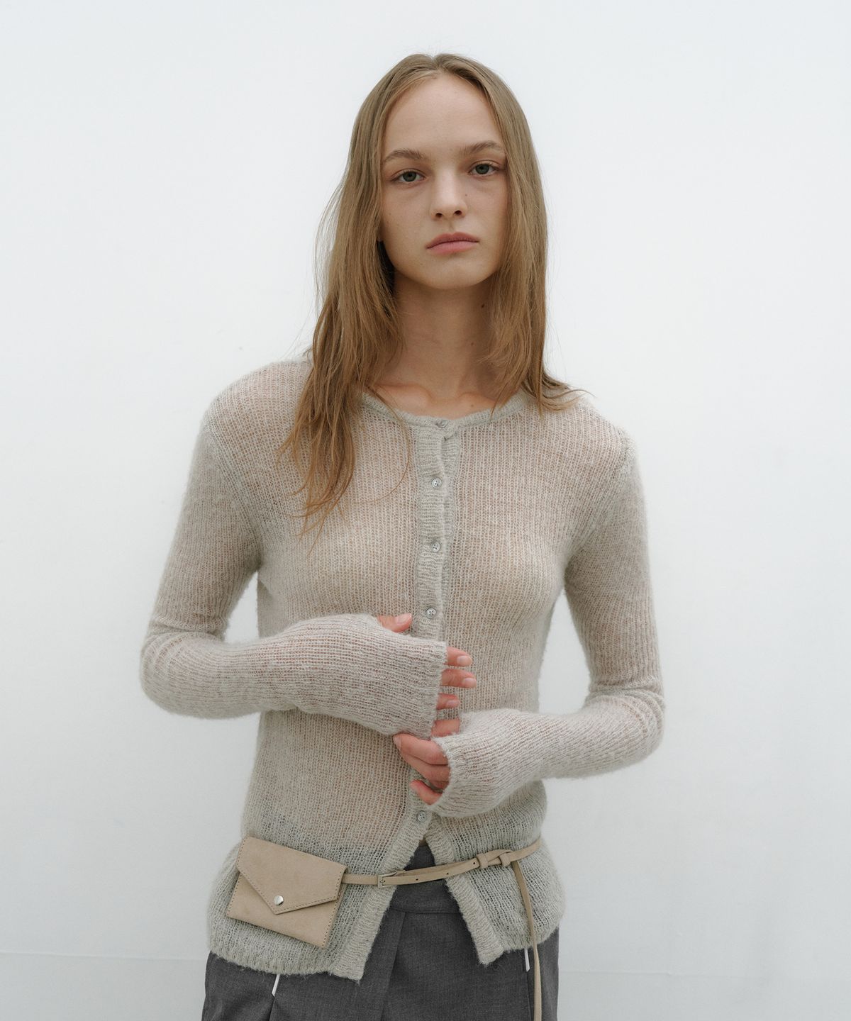 로우타이드(LOW TIDE) ALPACA HAND WARMER KNIT [GREY]
