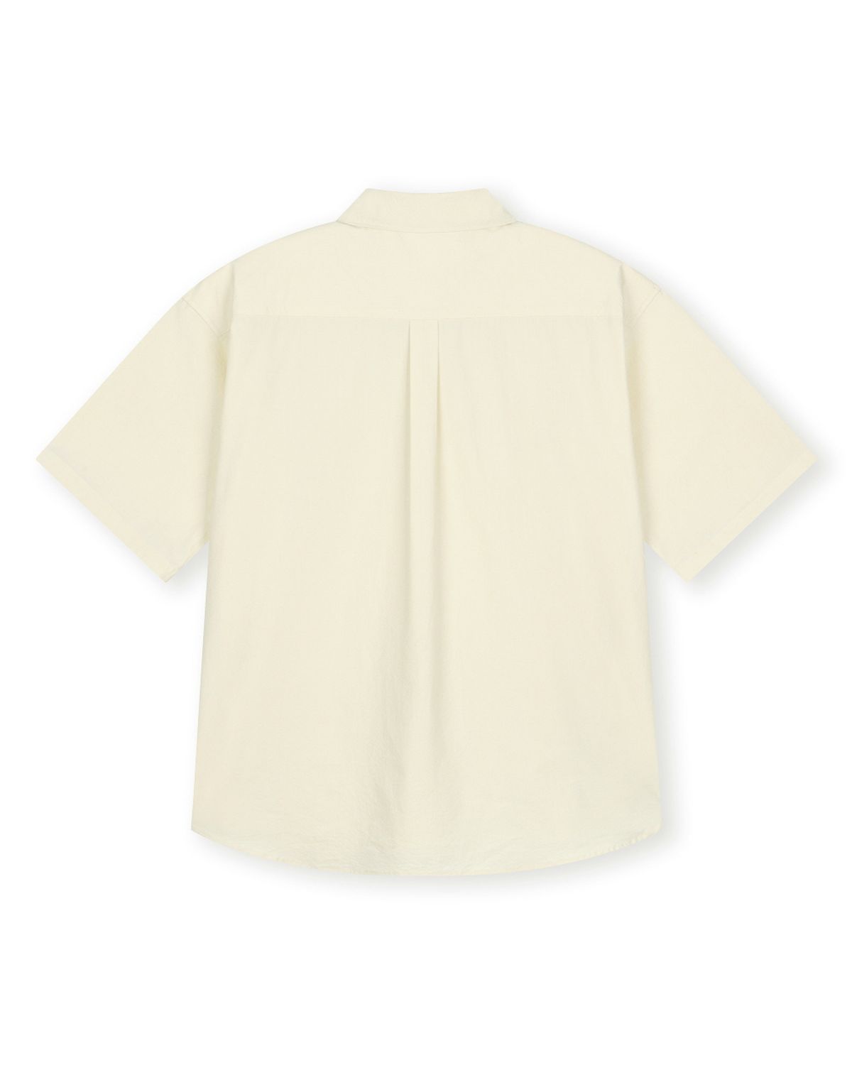 비슬로우(BESLOW) RIPPLE COTTON HALF SHIRT CREAM