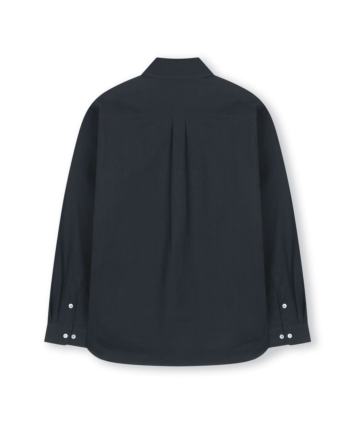 비슬로우(BESLOW) RIPPLE COTTON SHIRT NAVY