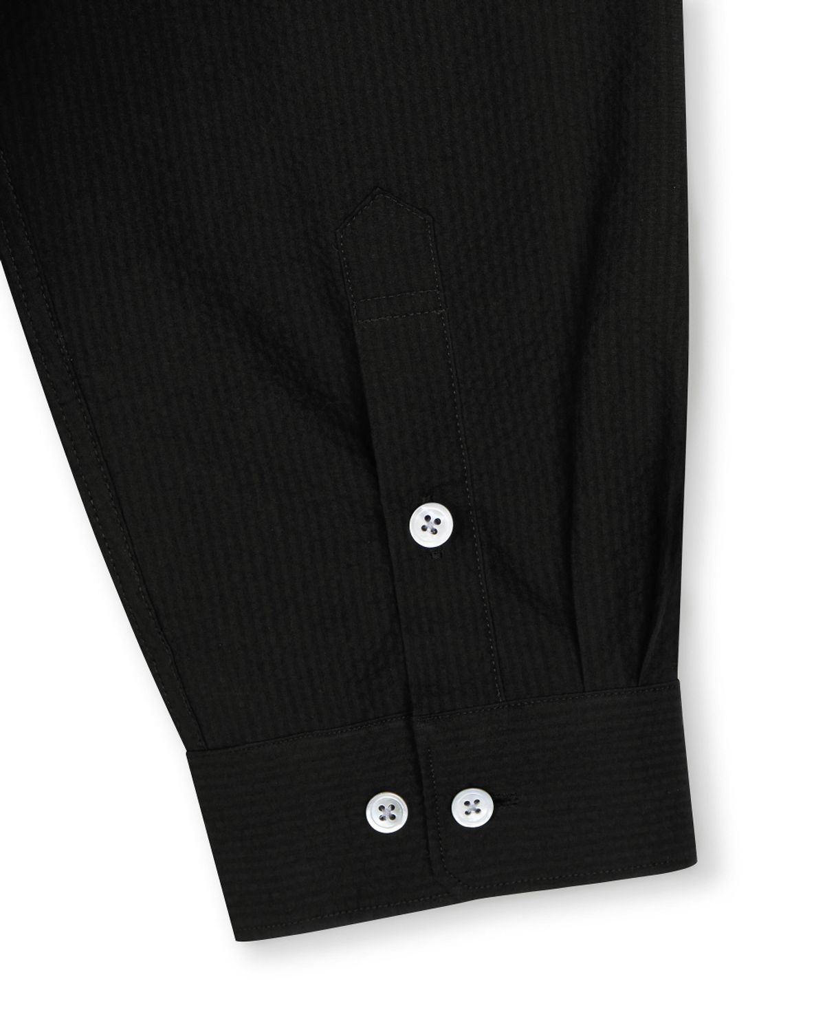 비슬로우(BESLOW) RIPPLE COTTON SHIRT BLACK
