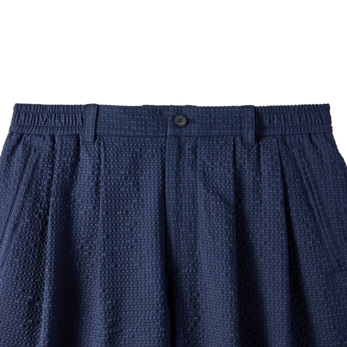 브롬톤 런던(BROMPTON LONDON) SEERSUCKER SET TROUSERS - NAVY (P242MPT532)