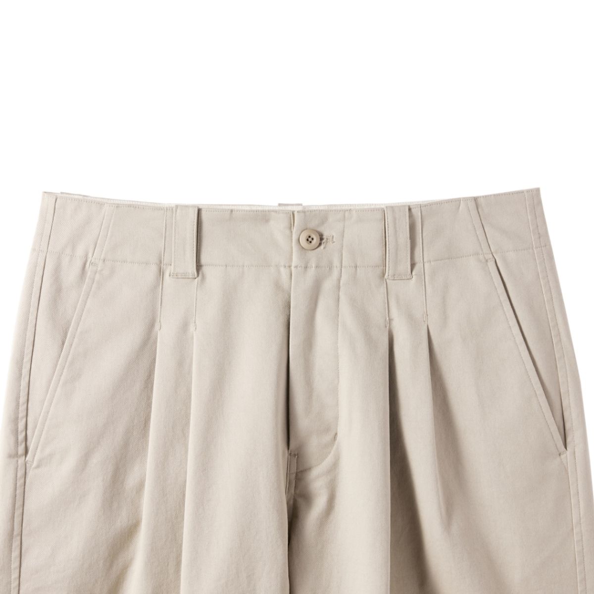 브롬톤 런던(BROMPTON LONDON) TWO TUCK WIDE TROUSERS - BEIGE (P241MPT502)