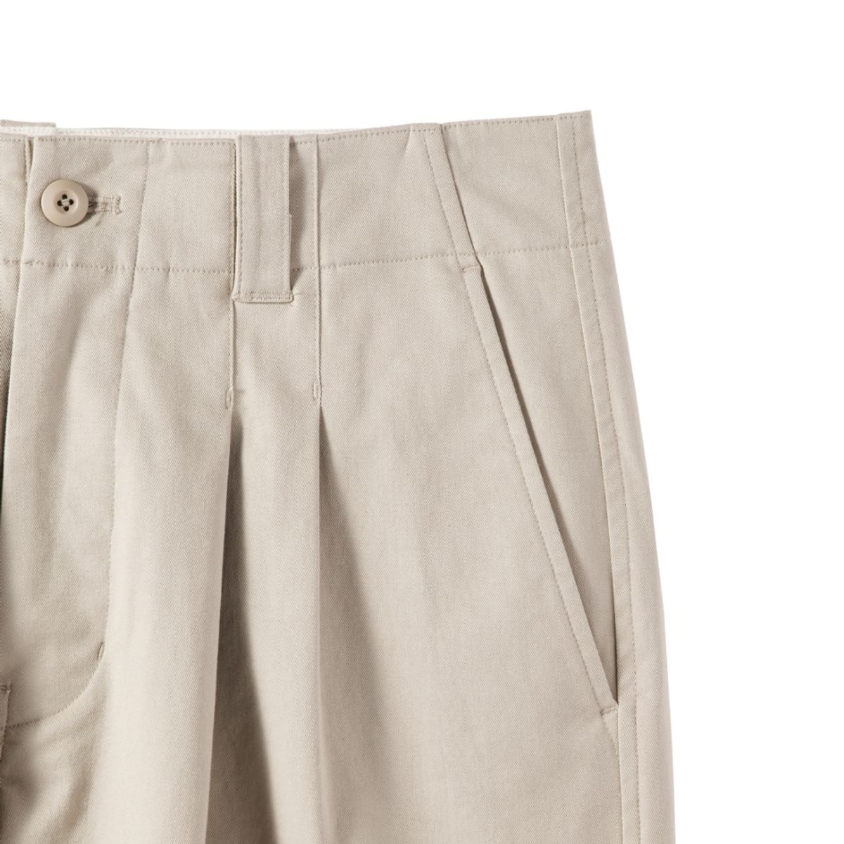 브롬톤 런던(BROMPTON LONDON) TWO TUCK WIDE TROUSERS - BEIGE (P241MPT502)
