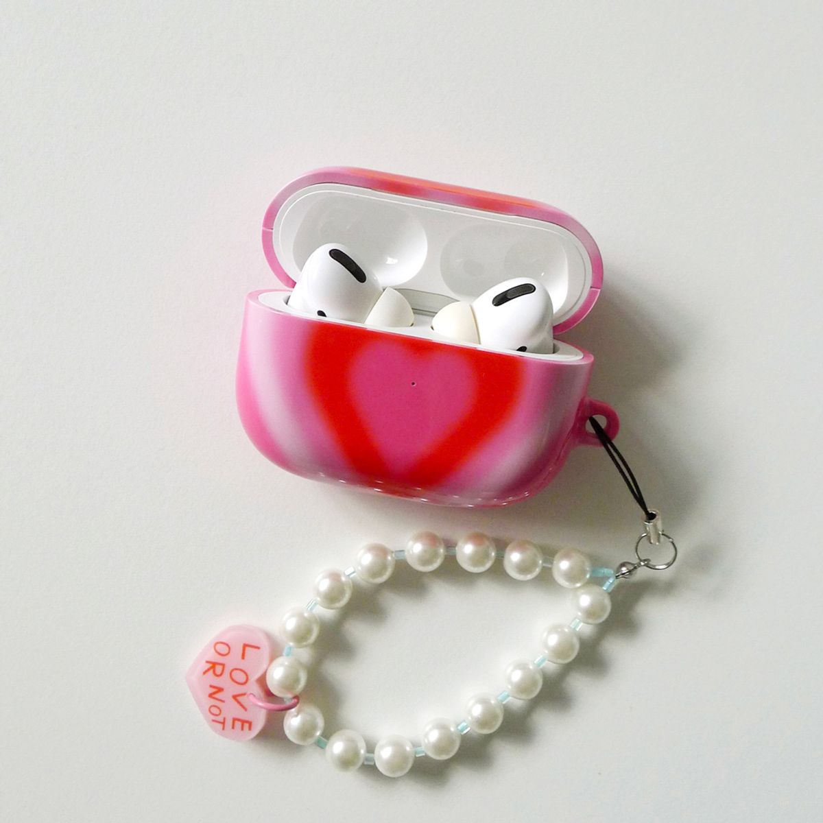 러브오낫(LOVE OR NOT) Super Love Pink Airpodcase 에어팟케이스