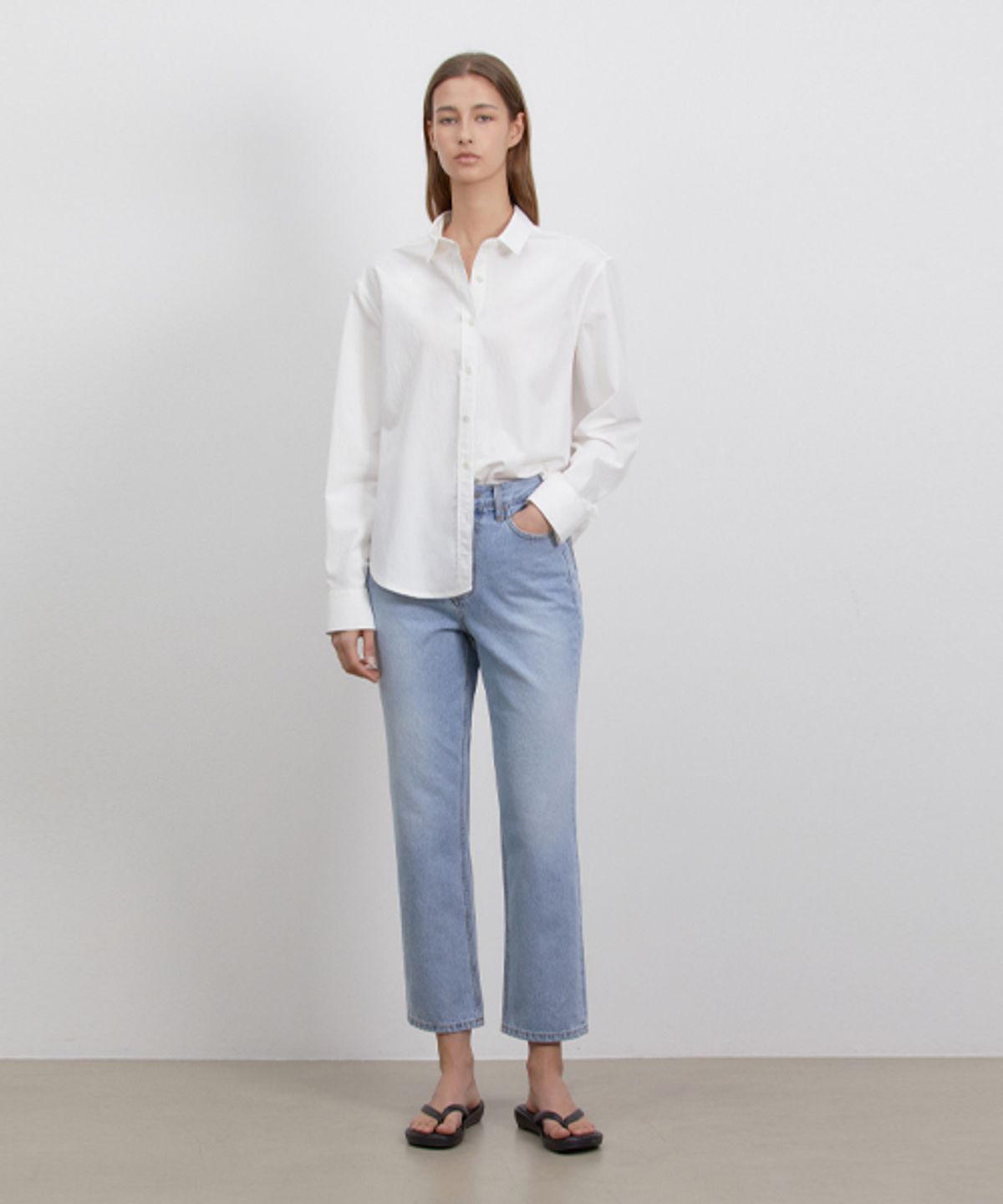 리디피(RIDIFI) BASIC CROP DENIM PANTS_BLUE